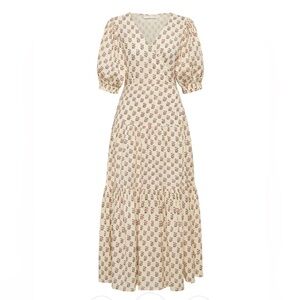 Daughters of India Zuri Wrap Dress Peony Sz M